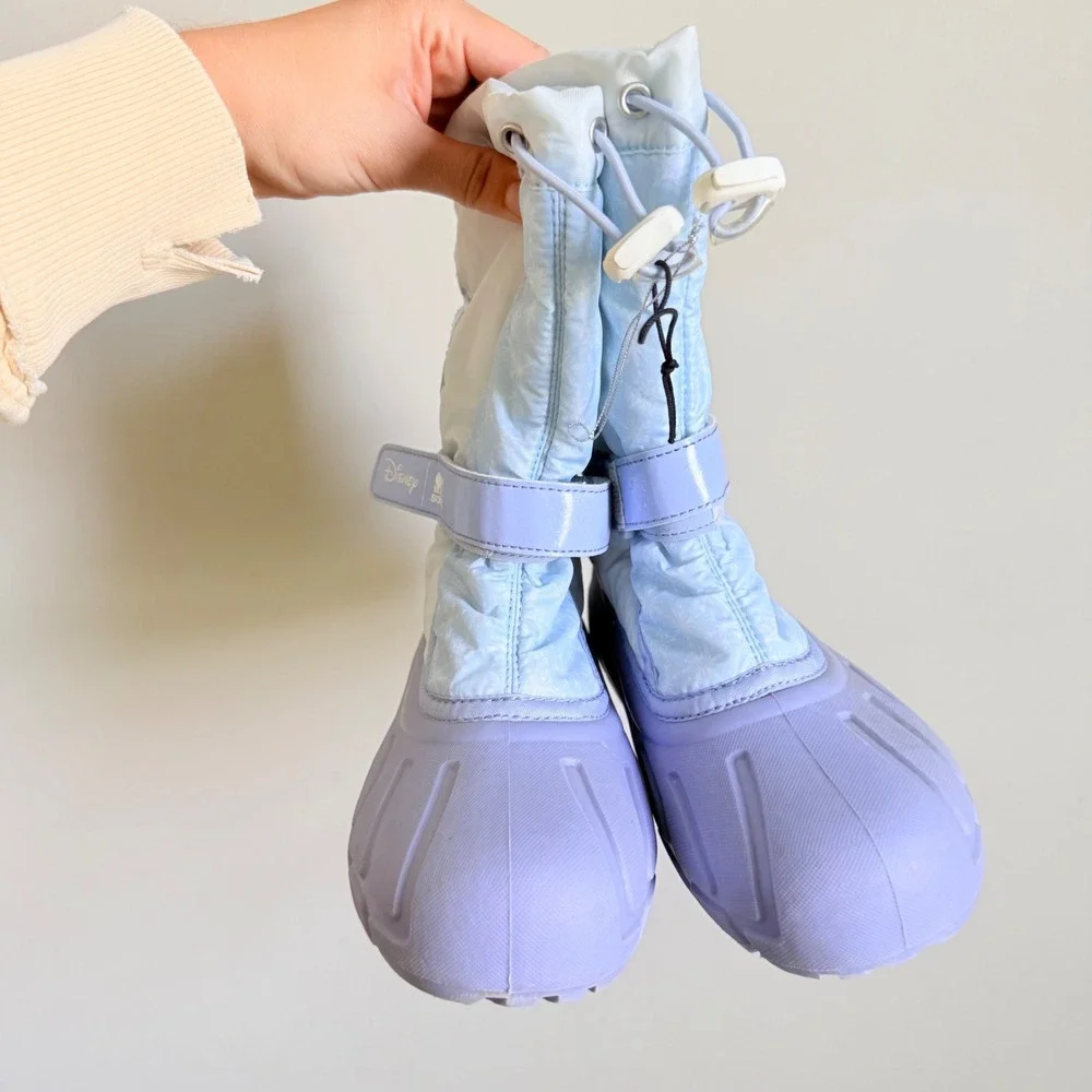 Sorel Disney Frozen Elsa Snow Boots Kids Purple Blue Waterproof‎ Winter Girls 5